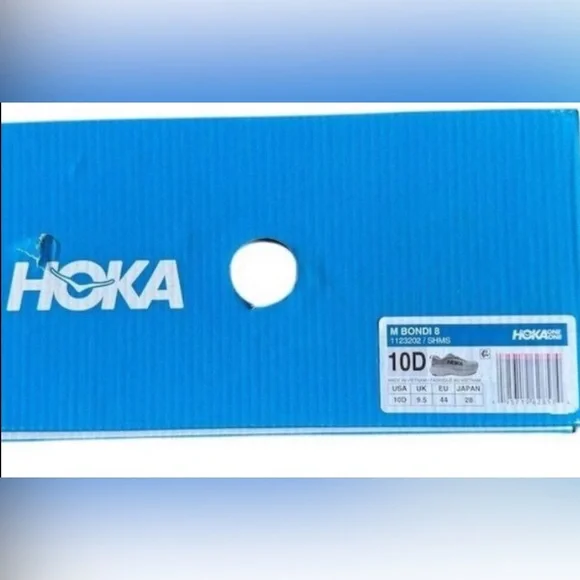 Hoka One One Men’s Bondi 8 in Light Gray Size 10 Athletic Sneakers - Picture 10 of 11